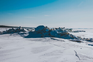 ski resort in winter