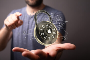 Personal data security Illustrates cyber data or information