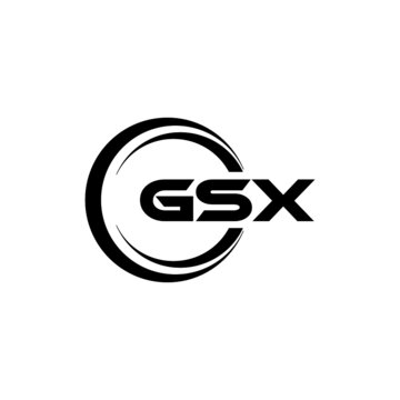 GSX letter logo design with white background in illustrator, vector logo modern alphabet font overlap style. calligraphy designs for logo, Poster, Invitation, etc.
