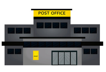 Post office building. vector illustration