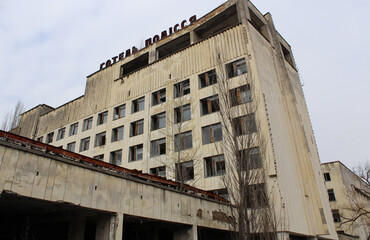 Pripyat is an exclusion zone after Black Andbult nuclear disaster at the nuclear power plant.