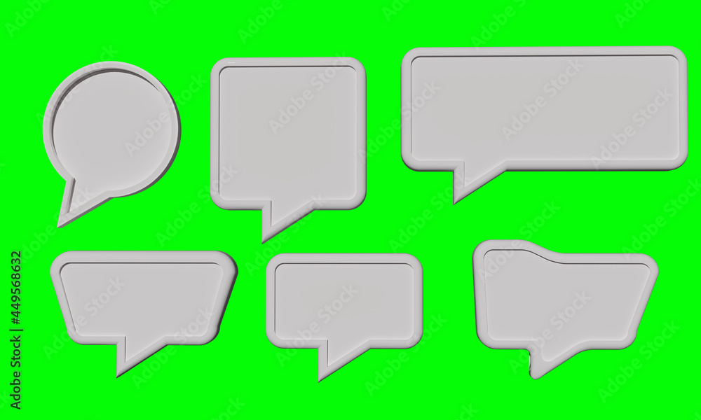 Poster dialogue clouds of various shapes. speech clouds on green background. dialogue bubbles in beige. sol