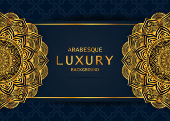 Luxury mandala background with golden arabesque. luxury ornamental mandala design background in gold color. mandala vector Islamic, Turkish, Saudi Arabic, Qatar, Bahrain, Iran, Iraq, Pakistan, India.