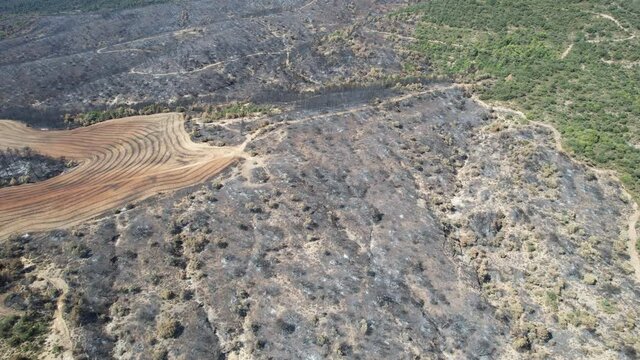 Drone Efectos incendio forestal de Graus