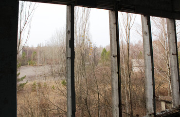Pripyat is an exclusion zone after Black Andbult nuclear disaster at the nuclear power plant.