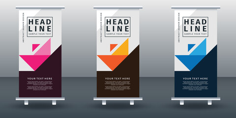 Roll up banner set design template design. Modern Design. Geometric Banner Vector illustration