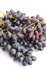 Rote kernlose Weintrauben. Weinlese.