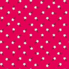 flowers seamless print. white daisies vector print for clothes or prints