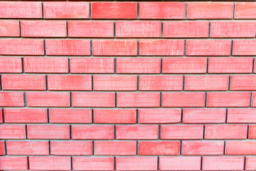 Obraz premium Brick red wall, touxtura, seamless patern. 