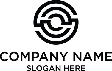 latter S cyber technology logo,vector