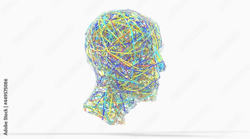 Aufkleber artificial intelligence. technology web background. virtual concept