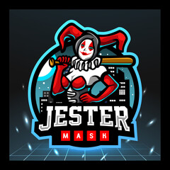 Jester mascot. esport logo design
