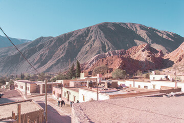 View from Purmamarca of the Cerro de los Siete Colores