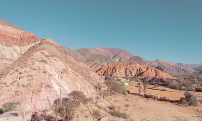 View from Purmamarca of the Cerro de los Siete Colores