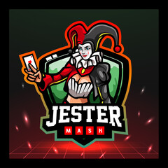 Jester mascot. esport logo design