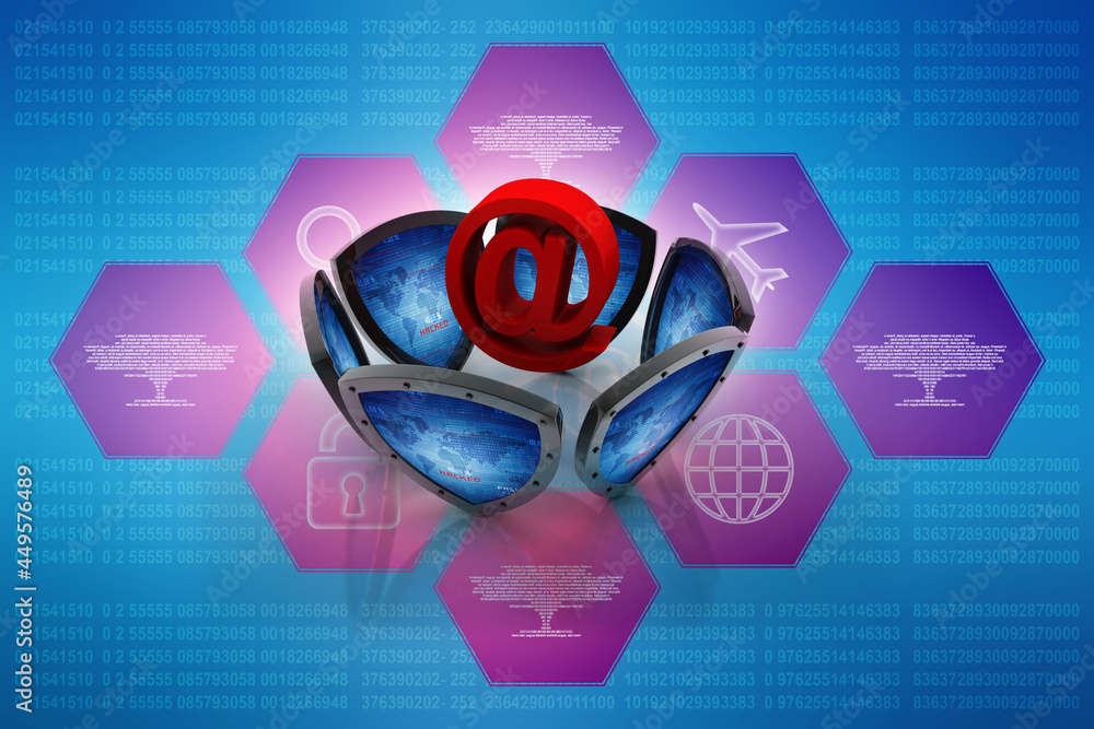Poster 3d rendering spam shield