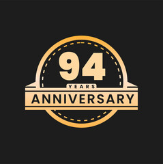 94 year anniversary gold luxury logo for company
