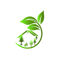 eco friendly house logo