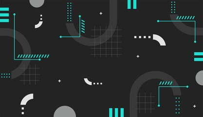 Dark geometric abstract background vector