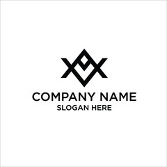 latter AV aquare logo,vector