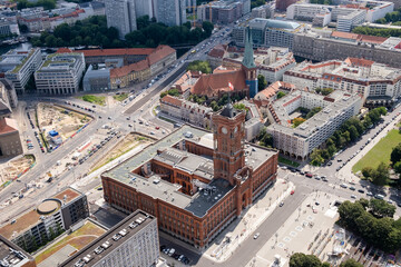 Obraz premium View of the Red City Hall in Berlin