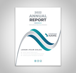 Annual report cover or poster design template and flyer template
