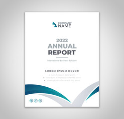 Annual report cover or poster design template and flyer template