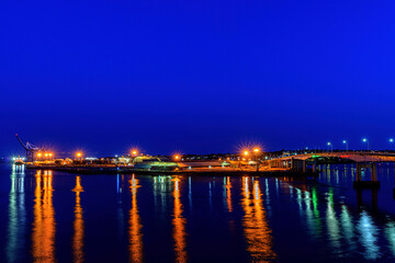 Fototapeta premium Saint John port at night