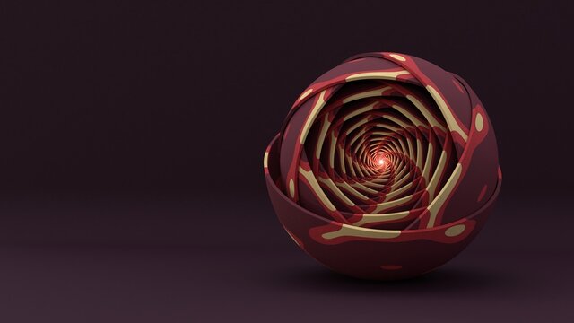 Sci-fi looking eye with soft color ornament