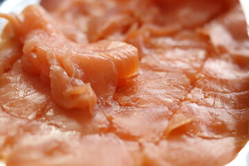 Delicious Fresh Salmon extreme Close Up