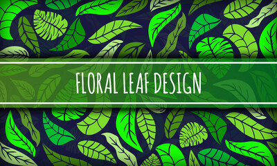 Floral Leafs Bundle Background Design Vector Artwork