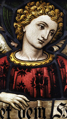 Mahnmal St. Nikolai Stained glass, Hamburg, Germany