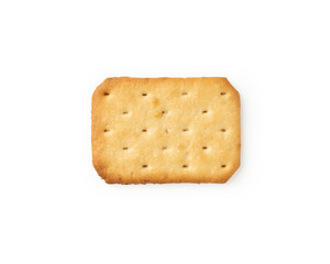 Cracker cookies isolated on white background with clipping path.