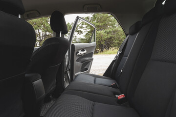 Back passenger seats. Car interior