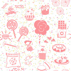 A set of candy bar icons for candy bar seamless pattern