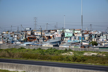 The densely populated township of Khayelitsha near Cape Town, South Africa.
