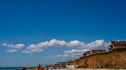 coast of the sea of azov in Ukraine