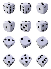 game dice isolated on a white background