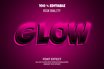Modern 3D font and alphabet for poster, editable font