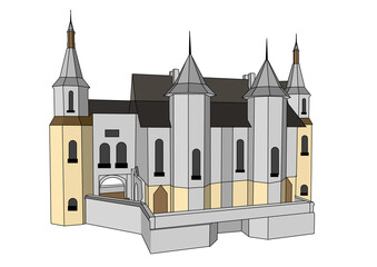 castle vector illustration