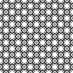 Black and white surface pattern texture. Bw ornamental graphic design. Mosaic ornaments. Pattern template. Vector illustration.