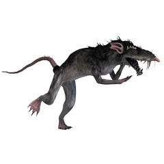 Fototapeta premium 3d-illustration of an isolated giant monster rat creature