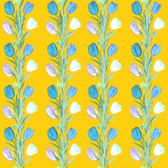 seamless floral pattern with tulips