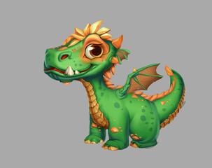 Fototapeta premium dragon cartoon dinosaur animal digital paint