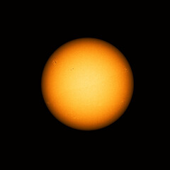 The surface on the sun disc, telescope view