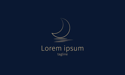 Obraz premium Premium vector logo crescent moon 