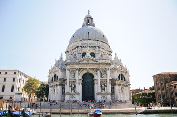 Fototapeta na wymiar The Basilica Di Santa Maria Della Salute, Venice, Italy.