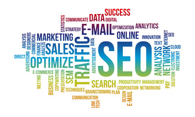 Business Concept Background, SEO Word Cloud