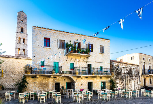Areopoli, the traditional village of Mani in Peloponnese Greece