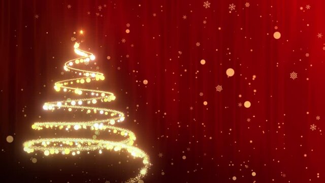 4L Merry Christmas and Happy new year with mistletoe and gift with xmas tree and glowing light decoration background. Winter holiday greeting card. 2022. Greeting card, Party Invitation, Gift, Events